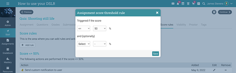 threshold rule