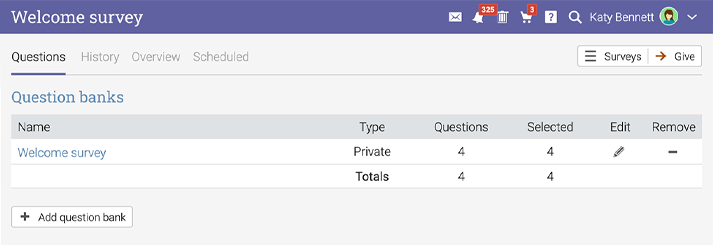 How to effectively collect learner feedback with site-wide LMS surveys_3. Use question banks