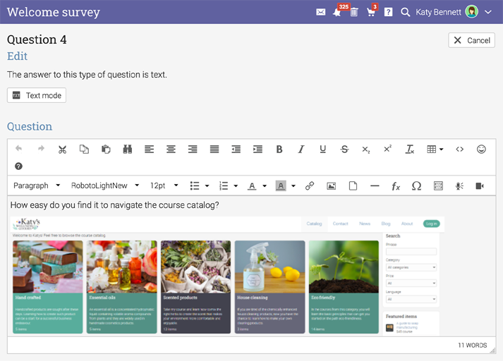 How to effectively collect learner feedback with site-wide LMS surveys_5. Add images to questions