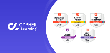 Image for CYPHER celebrates 39 G2 badges of excellence in Fall 2023