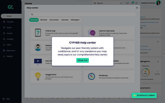 Product demo: Help center