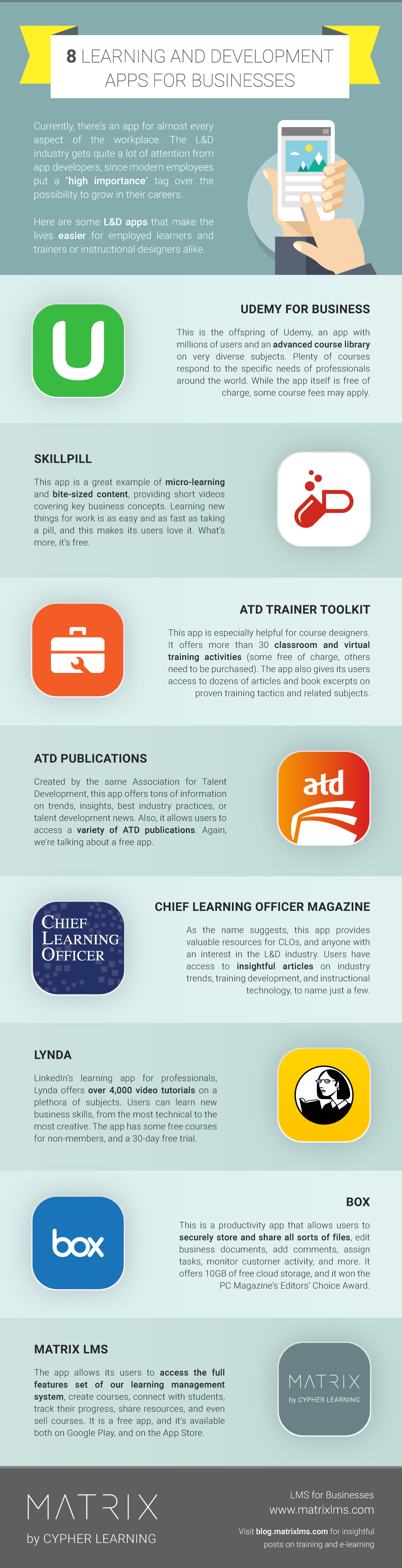 8-learning-and-development-apps-for-businesses Infographic