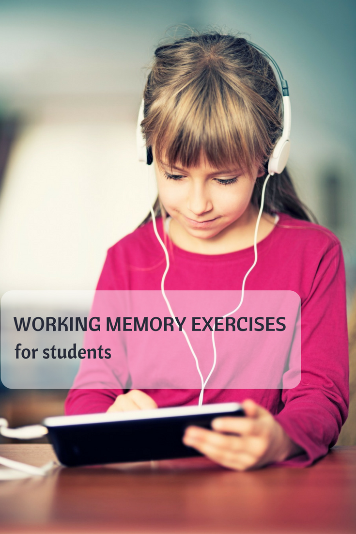 Working memory exercises for students