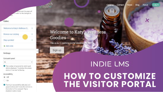 How to customize the visitor portal in INDIE LMS