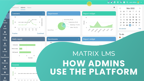 How admins use MATRIX LMS
