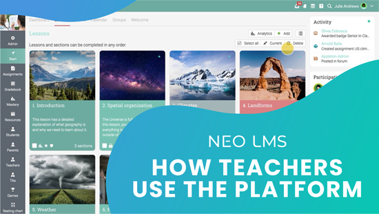 How teachers use NEO LMS