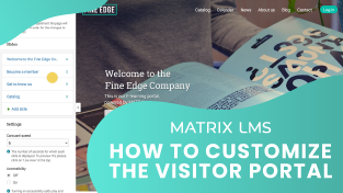 How to customize the visitor portal in MATRIX LMS